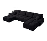 BROMARKT NUBES U Ecksofa mit Schlaffunktion und Bettkasten 372x184x85 cm Graphit