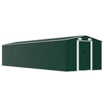 Gartenhaus Anthrazit Verzinkter Stahl 257x779x181cm Doppelschiebetür Belüftung