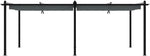 Kaloriko Gartenpavillon Aluminium Ausziehbares Dach Anthrazit 3x6 M