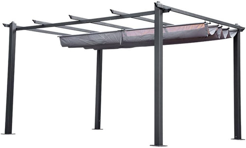 Ausziehbare Pergola 3x4 m Beige
