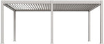 Weide E-Deluxe Plus Elektrische Pergola 4x8m Aluminium Lamellendach Ivory Sand