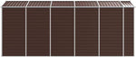 EDNRSOG Geräteschuppen 191x470x198 cm Braun Stahl