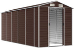 EDNRSOG Geräteschuppen 191x470x198 cm Braun Stahl