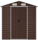 EDNRSOG Geräteschuppen 191x470x198 cm Braun Stahl