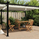 Kaloriko Gartenpavillon Aluminium Ausziehbares Dach Anthrazit 3x6 M