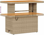 GFMGUEMV Gartensofa-Set 12-teilig Beige Poly-Rattan Stahl