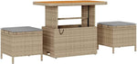 GFMGUEMV Gartensofa-Set 12-teilig Beige Poly-Rattan Stahl