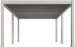 Weide E-Deluxe Plus Elektrische Pergola 4x8m Aluminium Lamellendach Ivory Sand