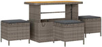 GFMGUEMV Poly-Rattan Gartenmöbel Set 13-Teilig Grau/Dunkelgrau 110 cm