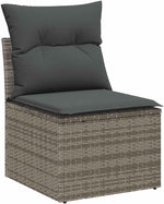 GFMGUEMV Poly-Rattan Gartenmöbel Set 13-Teilig Grau/Dunkelgrau 110 cm