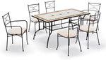 Gruppo Maruccia Gartenmöbel-Set 6-tlg. Anthrazit 160x90x75 cm