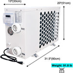 WOPOLTOP Pool-Wärmepumpe 20.000 BTU 5,6 kW Titan-Wärmetauscher 110-120V