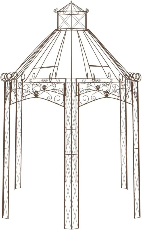 Kaloriko Gartenpavillon 400x258x378 cm Antik-Braun Schmiedeeisen