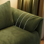 KIBONCY 3-Sitzer Billard Zuschauersofa Set PU Leder mit Staufach Getränkehalter Edelstahl Sockel 80cm