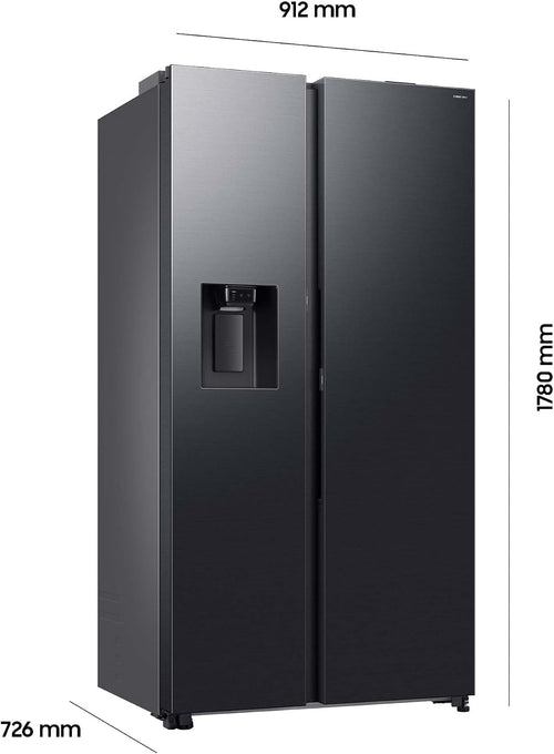 Samsung RS80F66KBFEF Side-by-Side Kühl-Gefrierkombination 634 L Black Steel