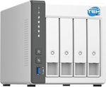 SIMPLETEK 4-Bay NAS System 4 GB RAM 4x 960 GB SSD 4-Core 2.5G LAN Weiß