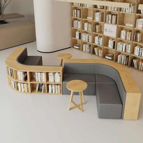 Modulare Bibliothek Möbel Set Bücherregal Sofa Hocker Couchtisch