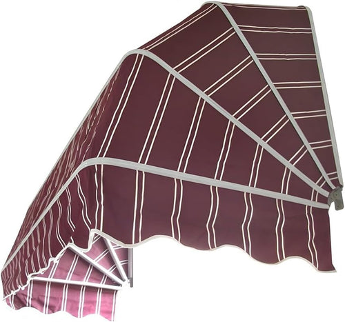 Vividcrate Gebogene Einziehbare Markise 140x60x60 Cm Faltbarer Sonnenschutz