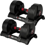 CORE FITNESS Verstellbares Hantel-Set 2x 22,7 Kg Schwarz