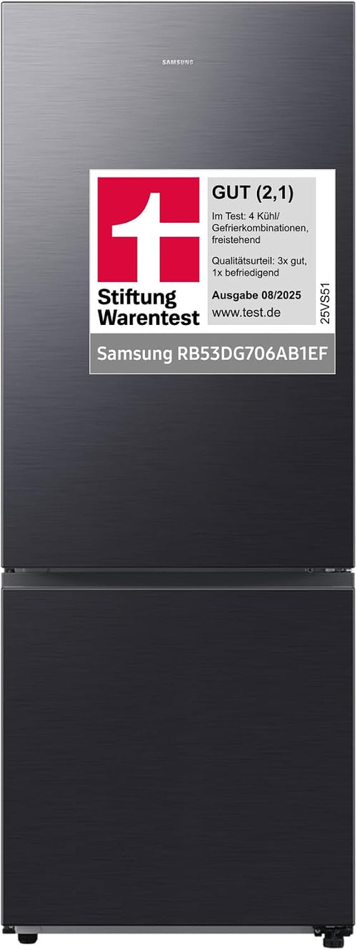 Samsung RB53DG706AB1EF Kühl-Gefrierkombination 203 Cm 538 L Extra Breit 75 Cm Premium Black Steel