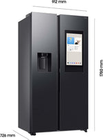 Samsung RS90F66BEFEF Side-by-Side Kühl-Gefrierkombination 614 L Black Steel