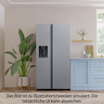 Samsung RS90F66BEFEF Side-by-Side Kühl-Gefrierkombination 614 L Black Steel