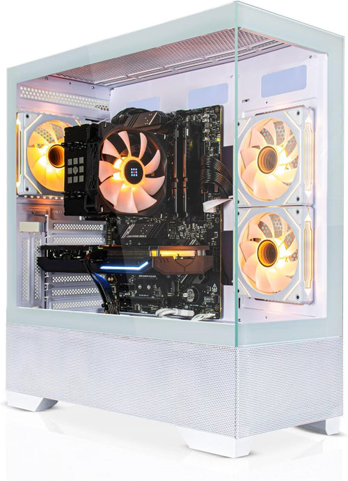 SYSTEMTREFF High-End Gaming PC Weiss AMD Ryzen 7 5800X3D 8x4.5GHz AMD Radeon RX 9070 GRE 12GB 1TB M.2 NVMe 32GB DDR4 RAM Windows 11 Pro