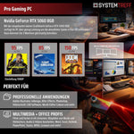 SYSTEMTREFF Gaming Komplett PC Set AMD Ryzen 7 5800X3D 8x4.5GHz Nvidia RTX 5060 8GB 1TB M.2 NVMe 32GB DDR4 RAM Windows 11 27 Zoll Monitor