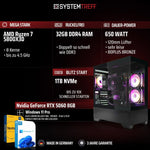 SYSTEMTREFF Gaming PC AMD Ryzen 7 5800X3D 8x4.5 GHz Nvidia RTX 5060 8 GB 1 TB M.2 NVMe 32 GB DDR4 RAM Windows 11 Pro