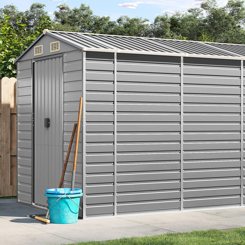 Plumbpyr Gartenhaus Hellgrau Verzinkter Stahl 191x980x198 cm