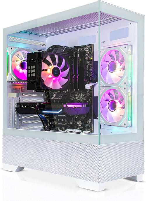 SYSTEMTREFF High-End Gaming PC Weiss AMD Ryzen 7 5800X3D 8x4.5GHz | RTX 5070 TI 16GB | 1TB M.2 NVMe | 32GB DDR4 RAM | Windows 11 Pro