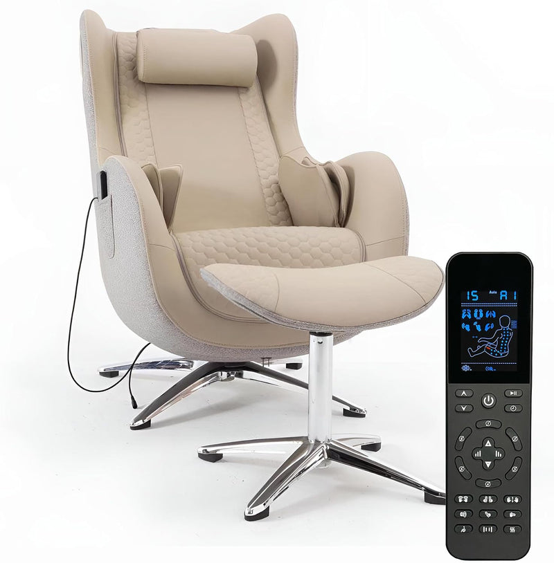 Nikjur MS-699 Massagesessel Kompakt Shiatsu Relaxsessel Beige