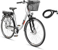 TELEFUNKEN City E-Bike 28 Zoll Frontmotor 536,5 Wh Akku 7-Gang Weiß