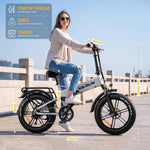VARUN S20-2 Pro E-Bike 20 Zoll Vollfederung 48V 13Ah Akku 120KM Reichweite Weiß
