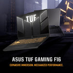 ASUS TUF Gaming F16 FX607VU-SS53 40.6 cm FHD+ 144Hz IPS-Level 16:10 Intel Core 5 210H RTX 4050 16 GB DDR5 512 GB SSD Win11 Mecha Gray
