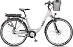 TELEFUNKEN City E-Bike 28 Zoll Frontmotor 536,5 Wh Akku 7-Gang Weiß