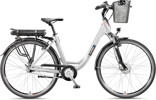 TELEFUNKEN City E-Bike 28 Zoll Frontmotor 536,5 Wh Akku 7-Gang Weiß