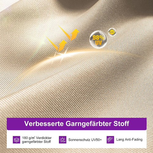 PURPLE LEAF Aluminium Pergola 3,65x5,5m Beige Wasserdicht
