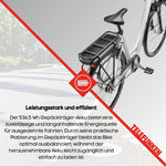 TELEFUNKEN City E-Bike 28 Zoll Frontmotor 536,5 Wh Akku 7-Gang Weiß