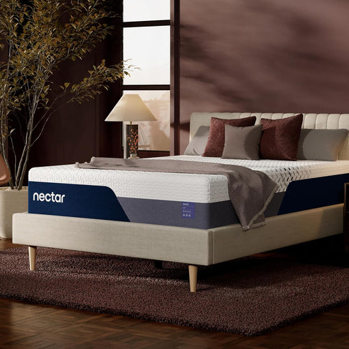 Nectar Luxe Doppel-Matratze 35,6 Cm Mittelfest Memory-Schaum Kühlend Weiß NCFMLUXEA-S:TwinXL