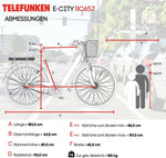 TELEFUNKEN City E-Bike 28 Zoll Frontmotor 536,5 Wh Akku 7-Gang Weiß