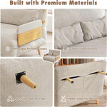 JASIWAY Umwandelbarer Stuhl 3-in-1-Futon-Sofa Bett Beige 80 cm